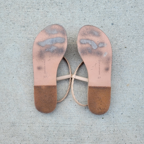 ANCIENT GREEK SLINGBACK SANDAL FYSI - TAN NEUTRAL SZ EU 37 / US 7 - Picture 5 of 11